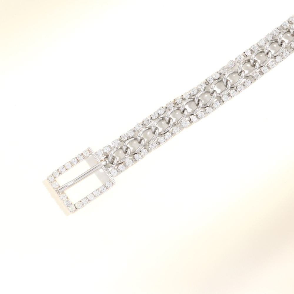 Gorgeous vintage 1980’s YSL rhinestone chain belt - Picture 6 of 8
